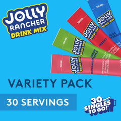 Singles To Go Jolly Rancher Green Apple stick highlights zero sugar and refreshing flavor.