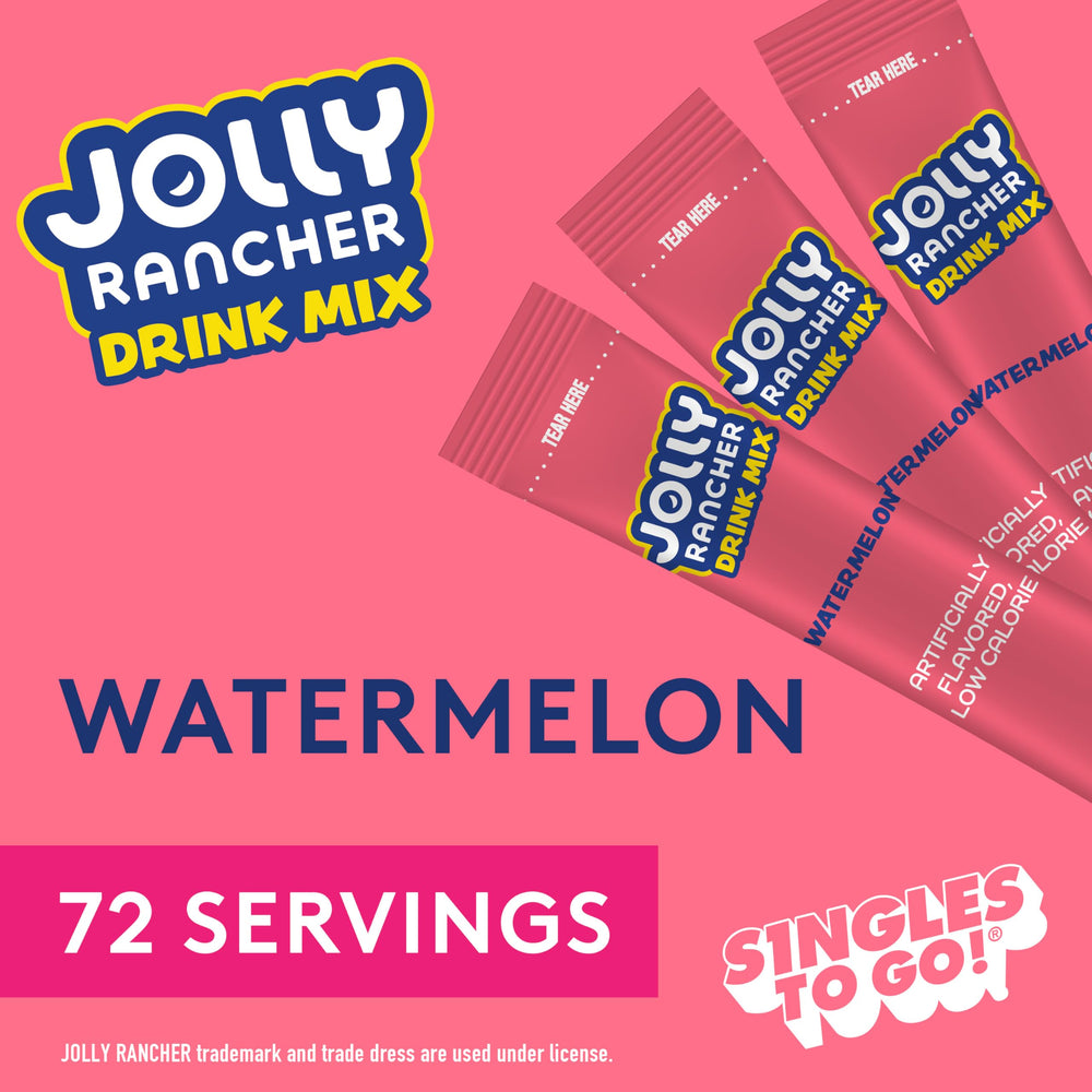 SINGLES TO GO! Jolly Rancher Watermelon boxes ready for quick hydration at home or school.