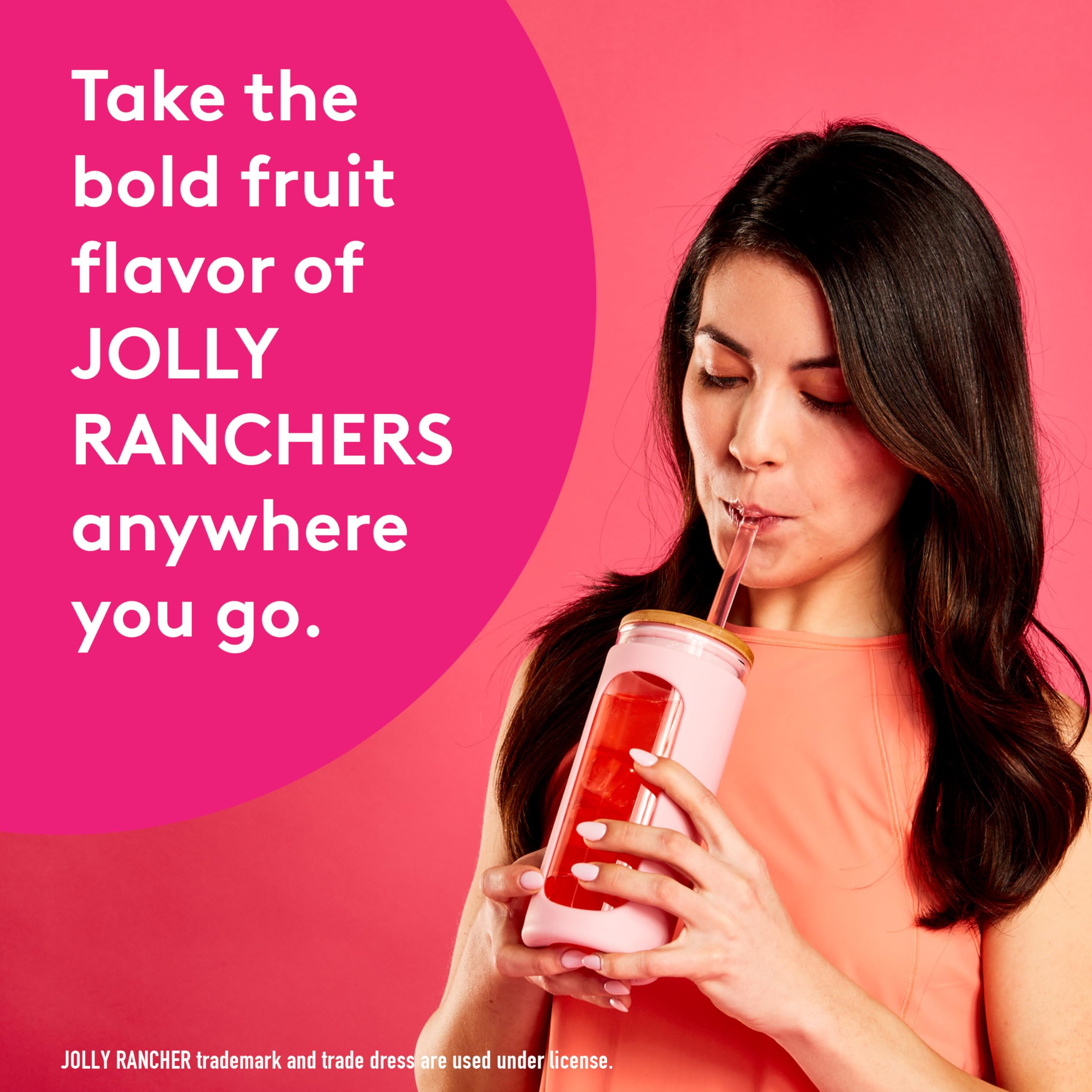 SINGLES TO GO! Jolly Rancher Watermelon packets fit lunchboxes and gym bags.