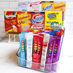 SINGLES TO GO! licensed flavors from Sonic, Starburst, and Sunkist in one collection.