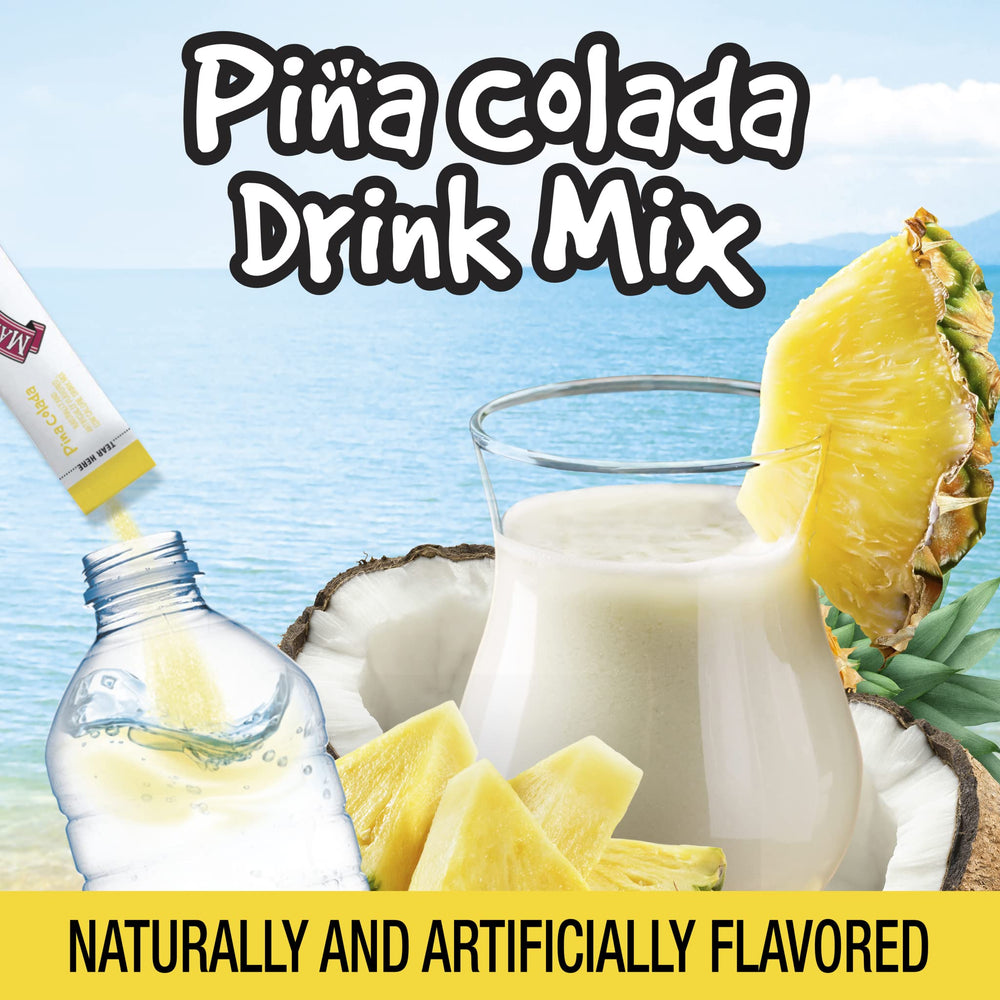 Margaritaville SINGLES TO GO mix dissolving in water for caffeine-free refreshment.