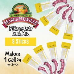 Pour Margaritaville mix into water for tropical flavor on the go
