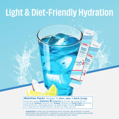 SINGLES TO GO! Ocean Water packets inside box for portable single-serve flavor.