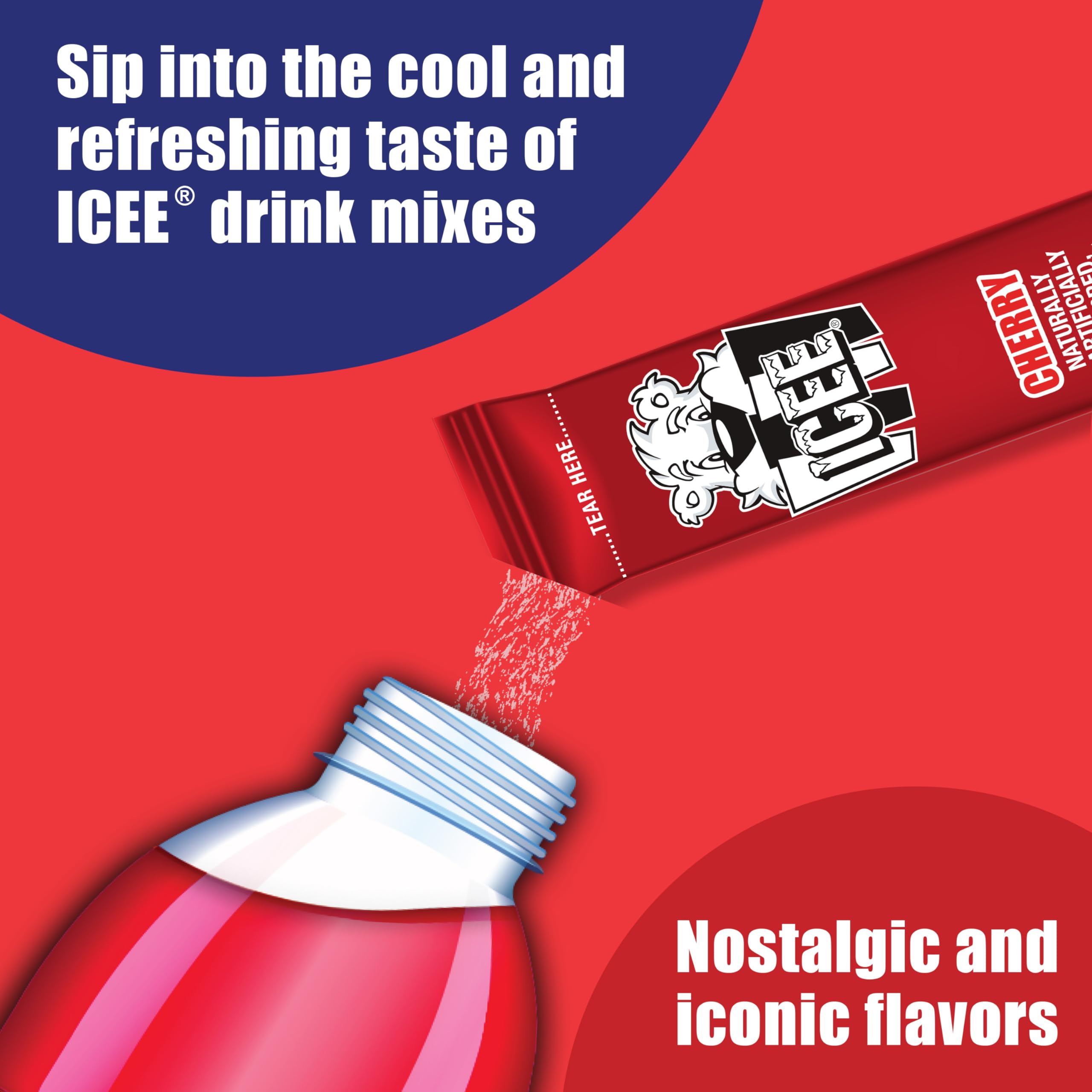 SINGLES TO GO! ICEE on-the-go mix adds flavor anytime, anywhere.