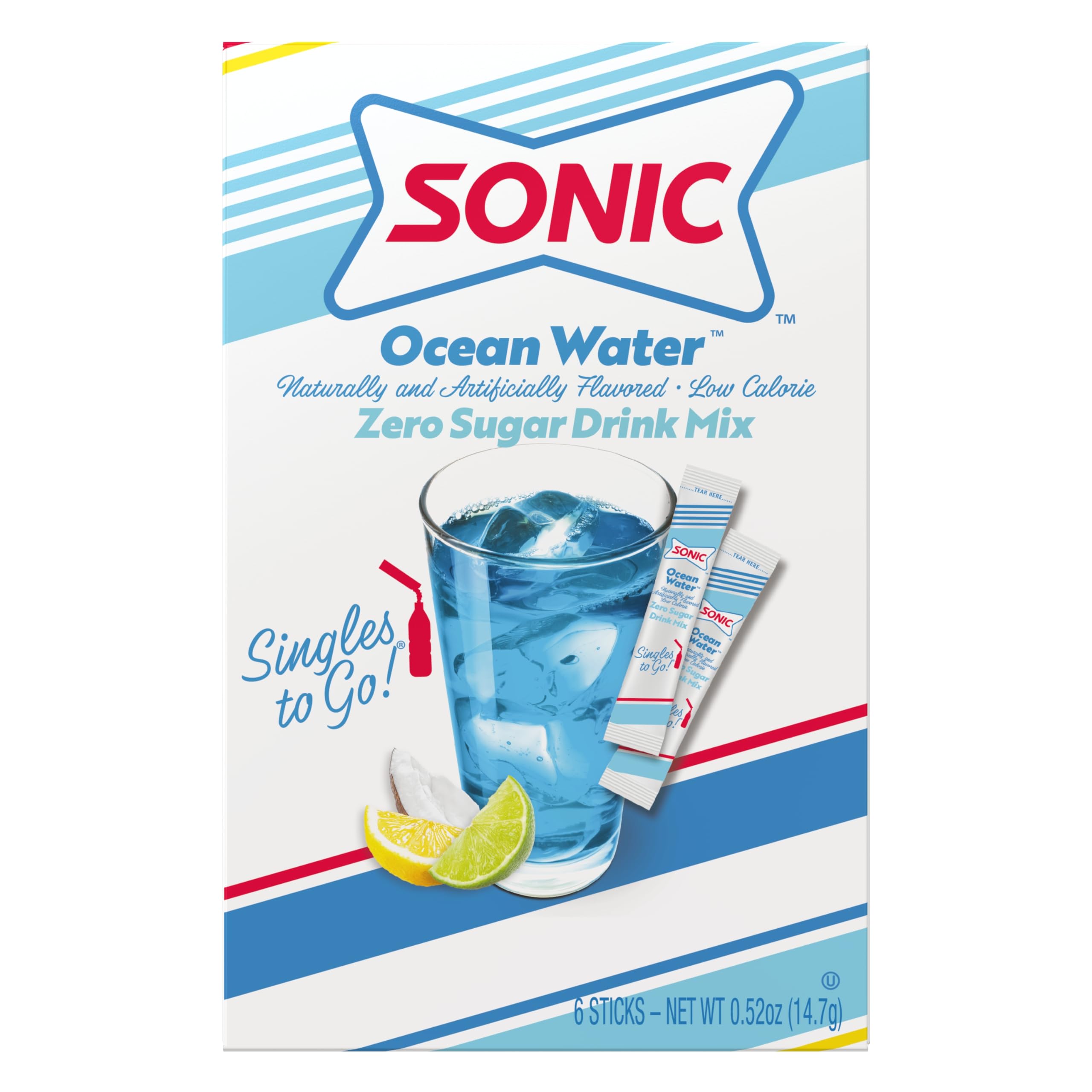 SINGLES TO GO! Open Sonic packet over glass to show mix