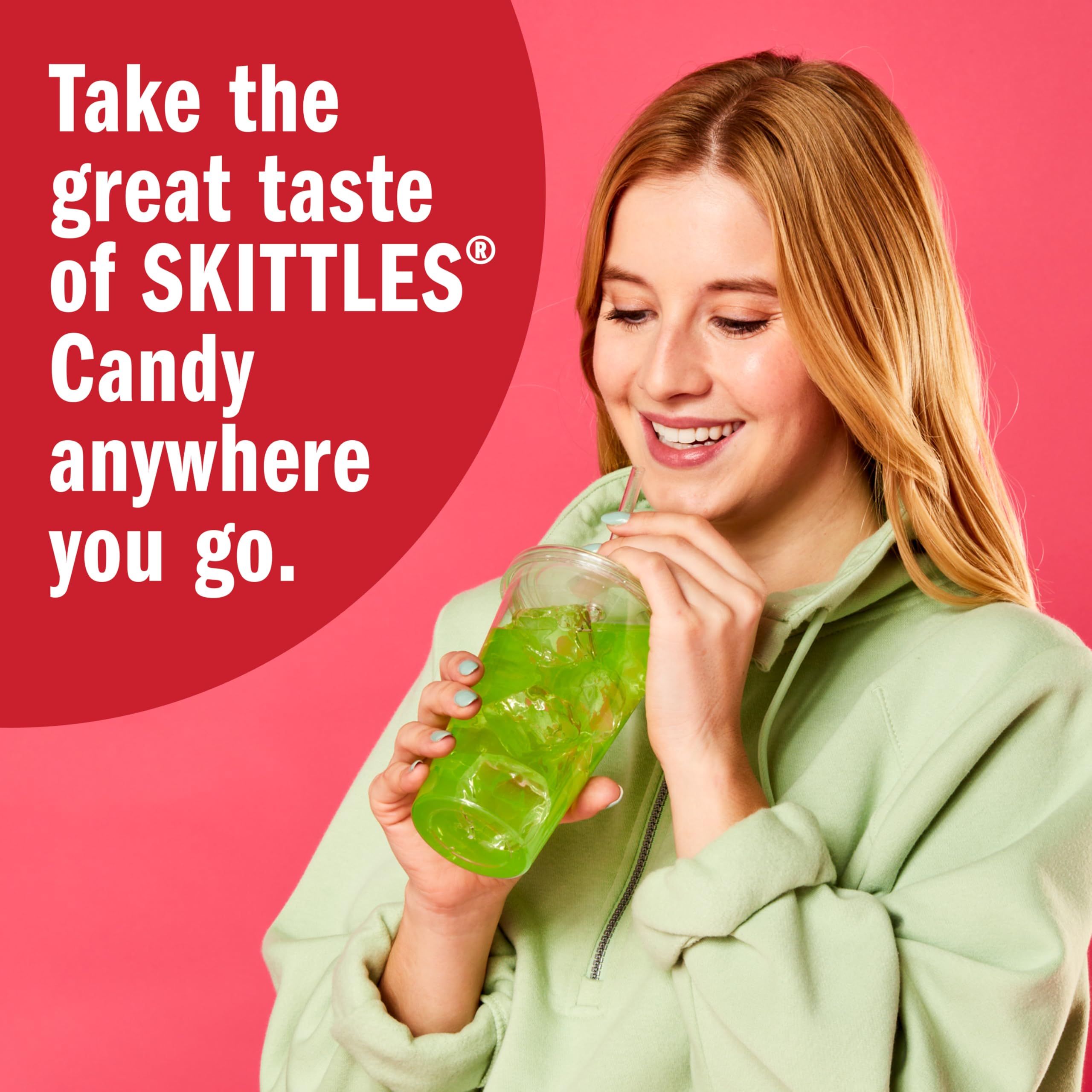 SINGLES TO GO Skittles travel-friendly pack ready for gym or travel.