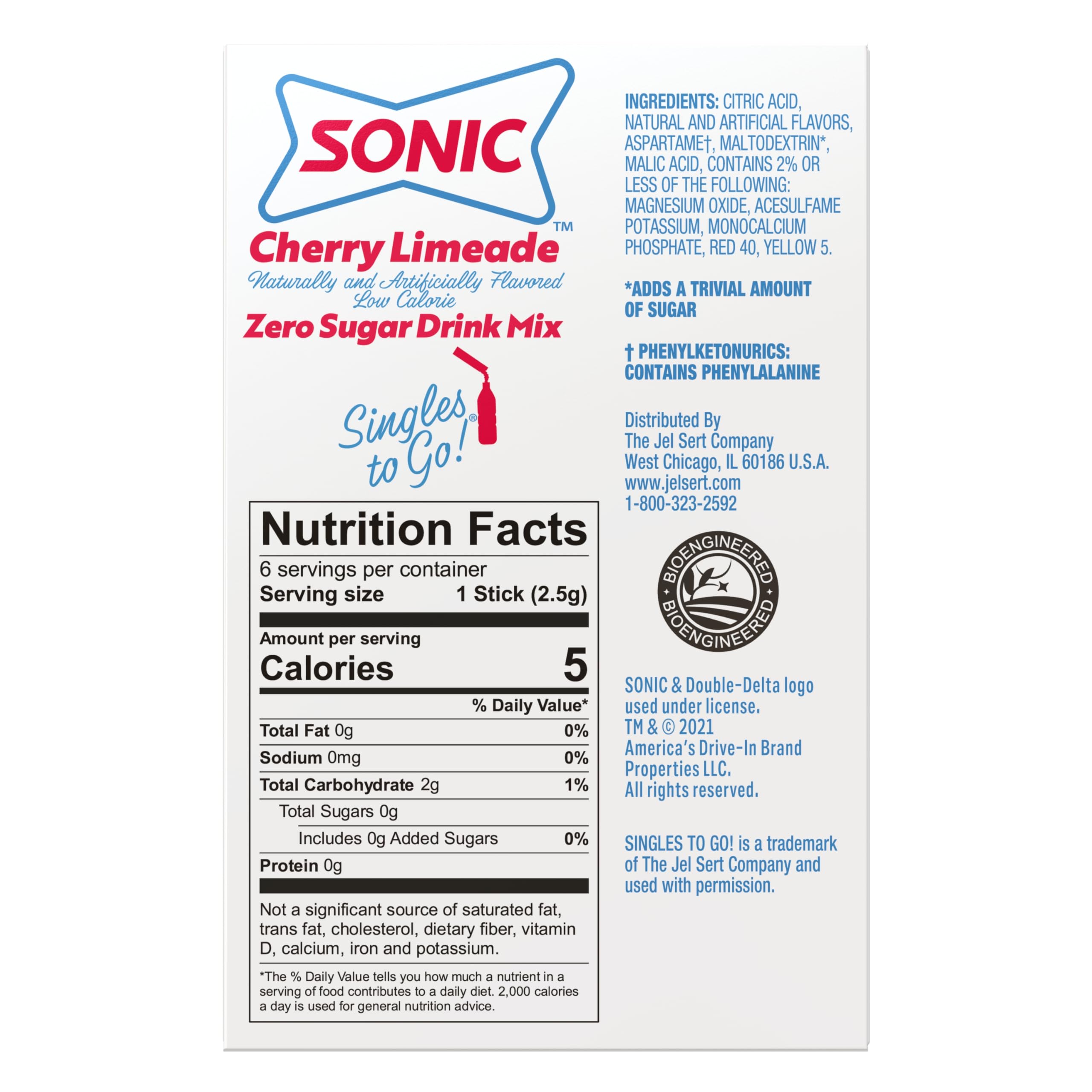 SINGLES TO GO! Sonic Cherry Limeade packet for flavorful refreshment