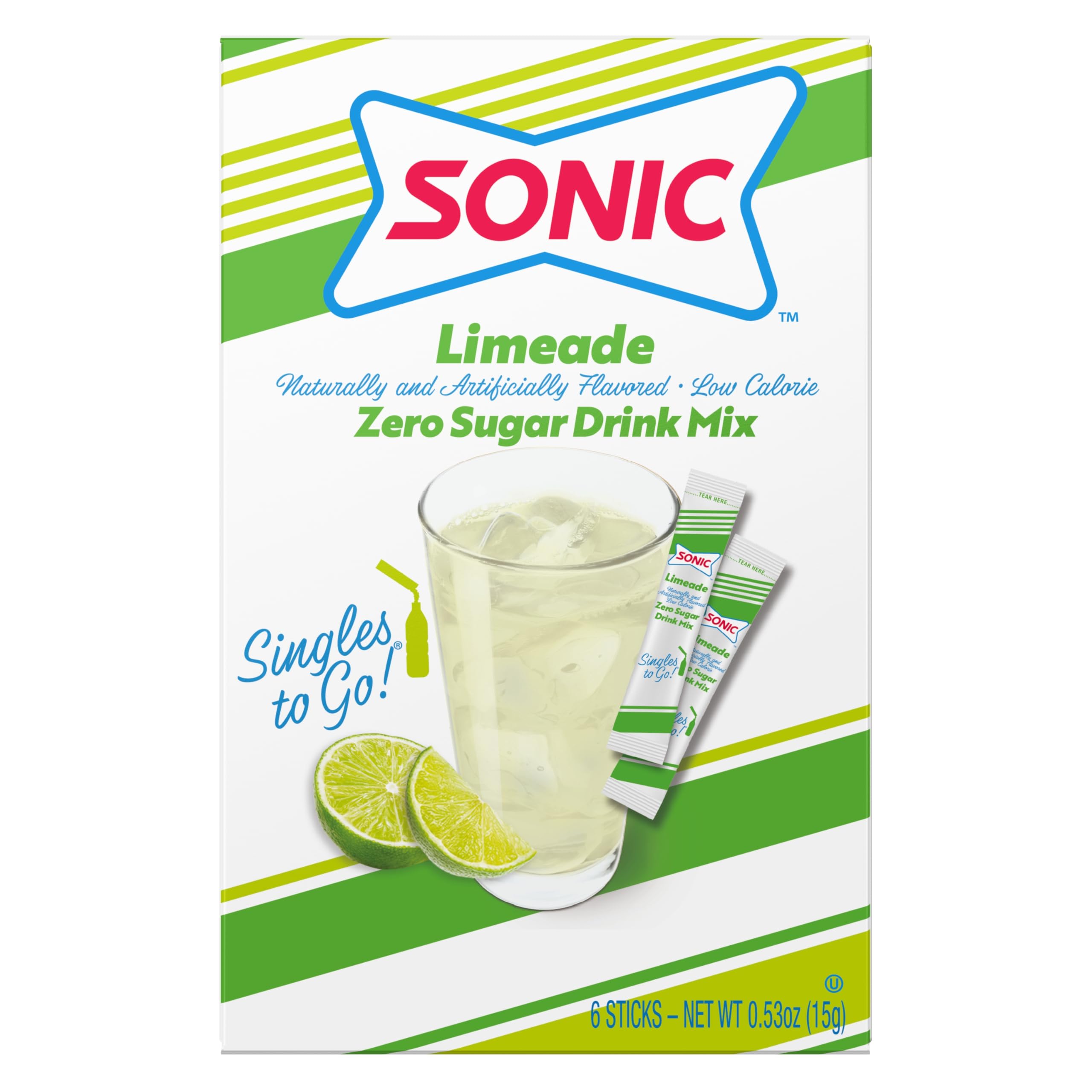 SINGLES TO GO! Sonic Strawberry Lemonade packet with bright tang