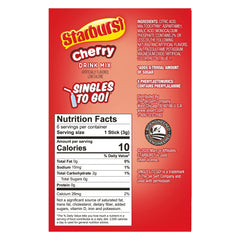 SINGLES TO GO Starburst Cherry packets close-up illustrating individually wrapped servings.