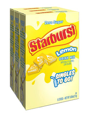 SINGLES TO GO Starburst Lemon boxes show convenient multi-pack packaging for on-the-go sipping.