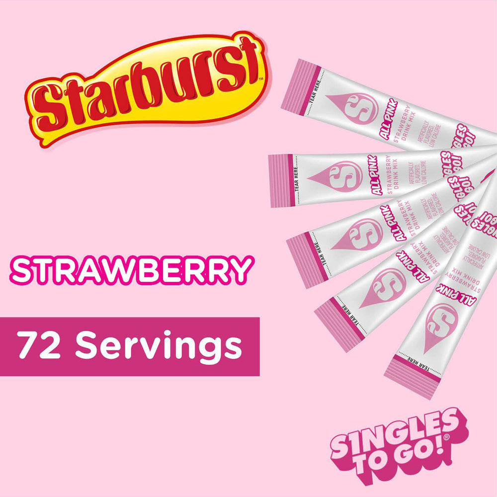 Starburst Singles To Go powder stick being stirred into water for easy mixing
