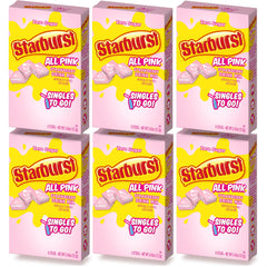 SINGLES TO GO Starburst zero sugar strawberry box for easy on-the-go flavor.