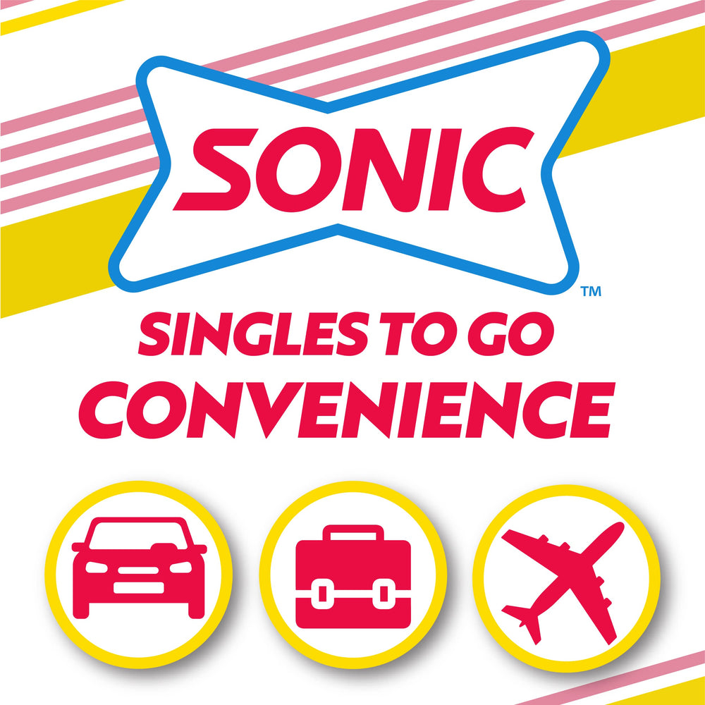 SINGLES TO GO! strawberry lemonade on-the-go pack ready in car or desk.