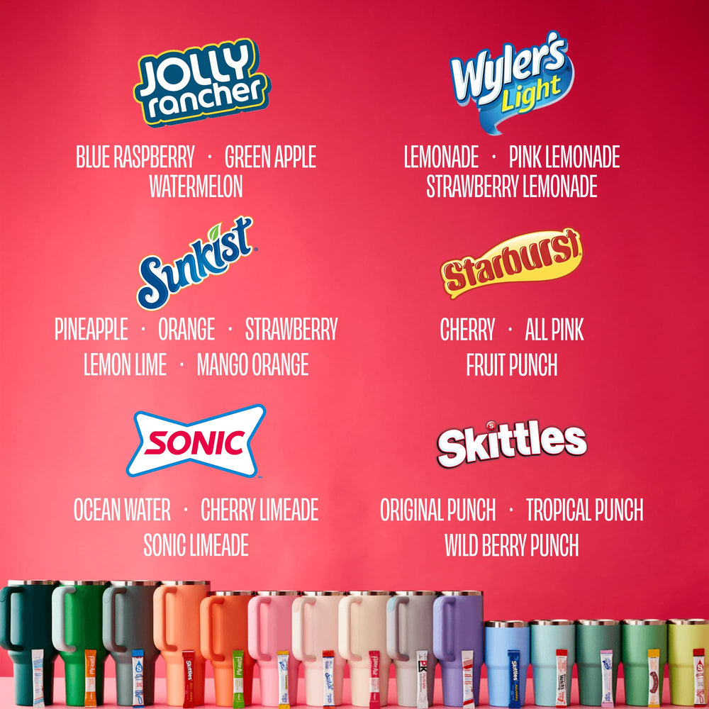 SINGLES TO GO! sugar-free water enhancer for low-calorie flavoring.