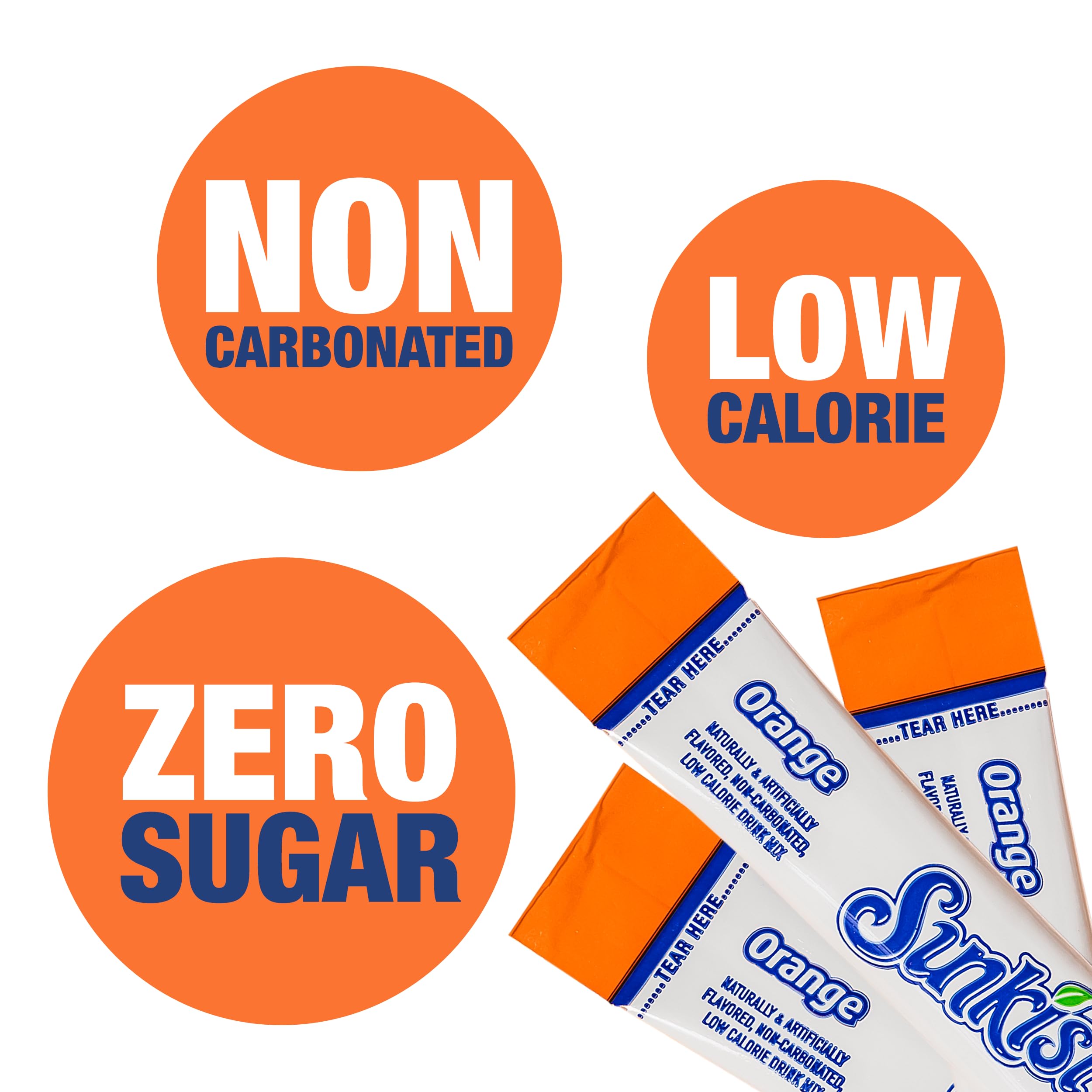 SUNKIST orange packet delivers classic citrus zest in every sip