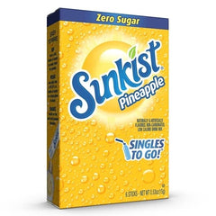 SINGLES TO GO Sunkist Pineapple drink mix added to water