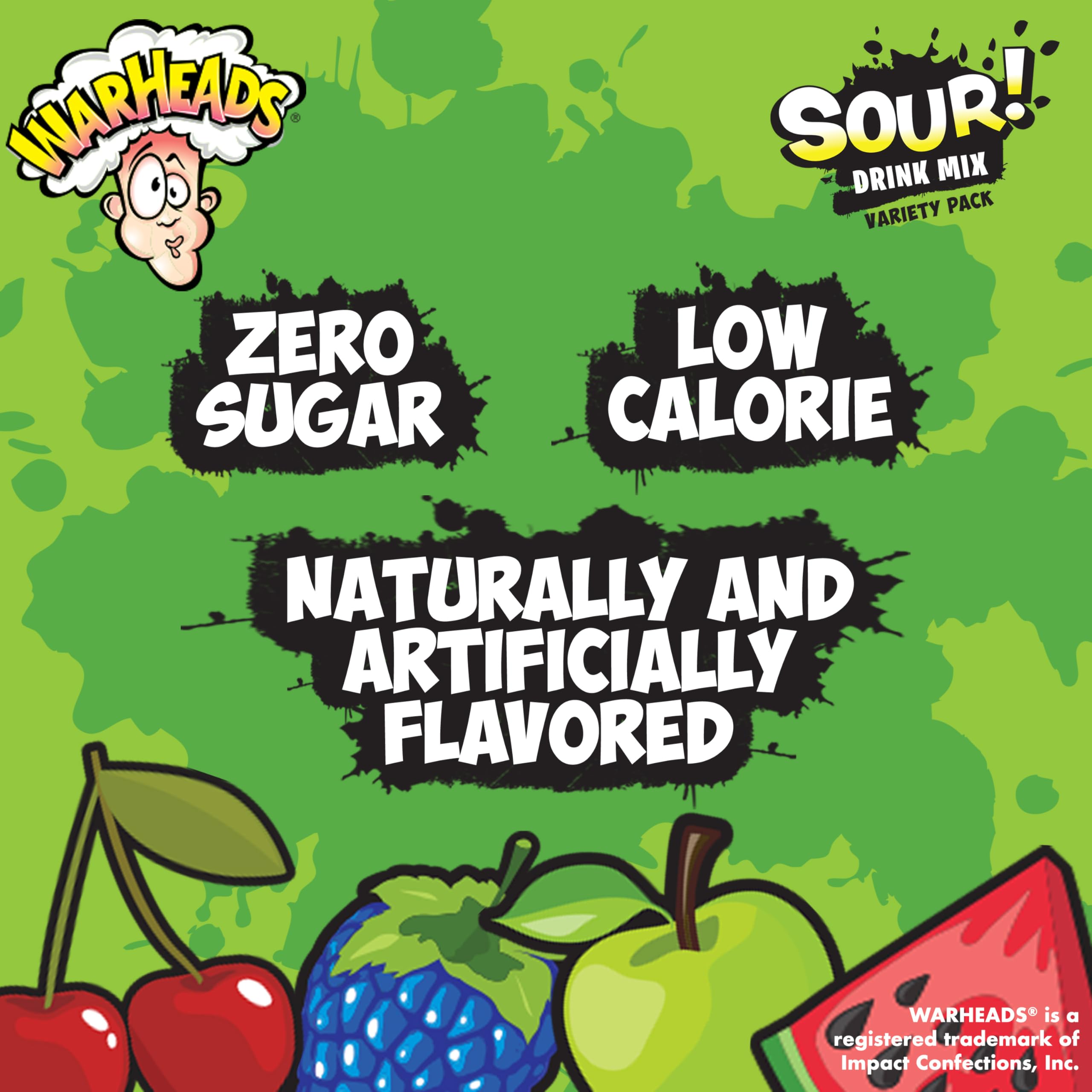 SINGLES TO GO box shows four Warheads flavors for zero-sugar variety.