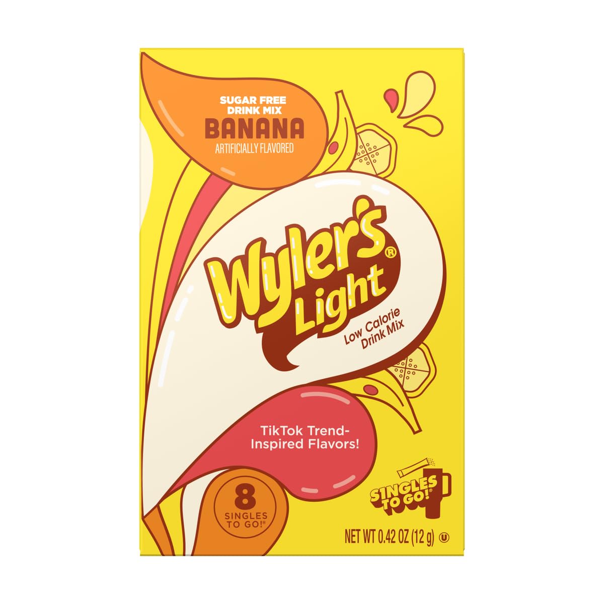 Boxed Wyler's Light Banana drink mix for travel.