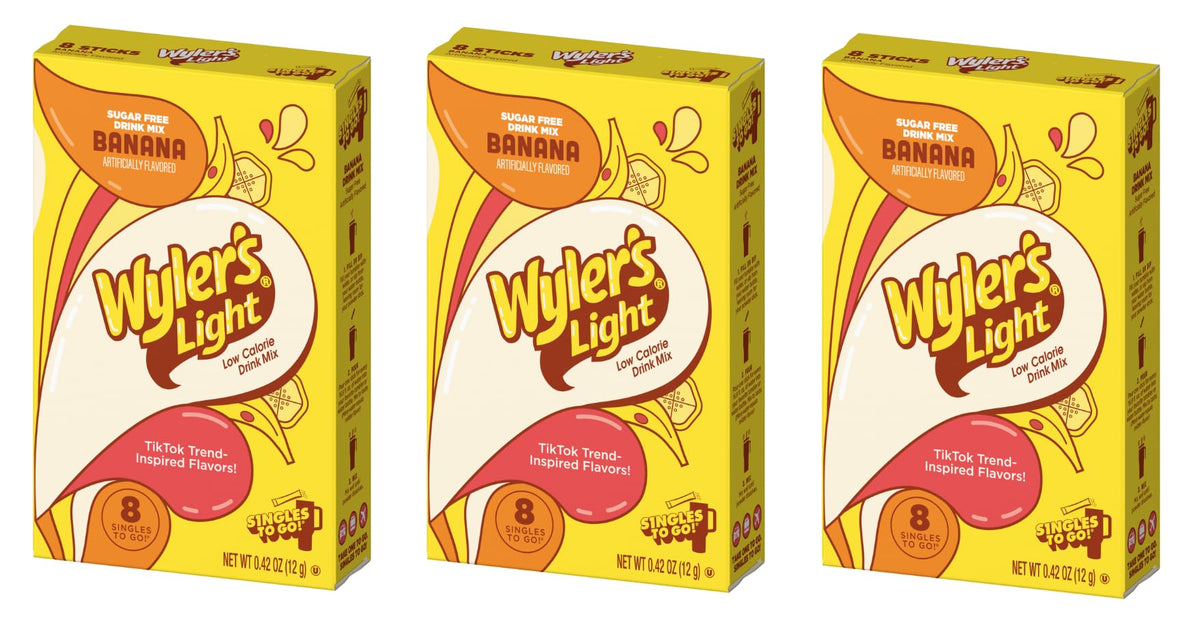Wyler's Light Banana packets for quick on-the-go hydration.