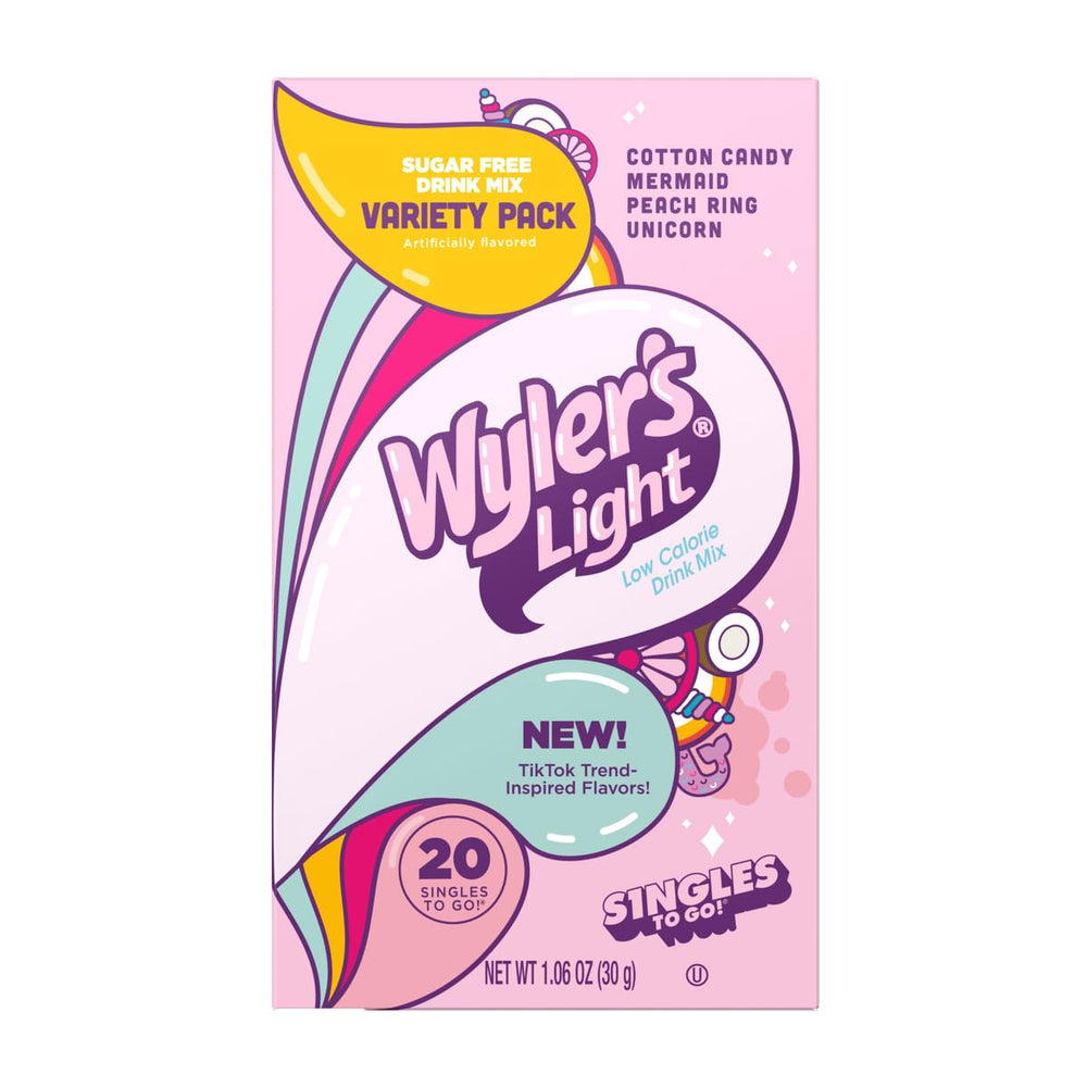 Pour-ready glass with ice featuring Wyler's Light TikTok Bundle