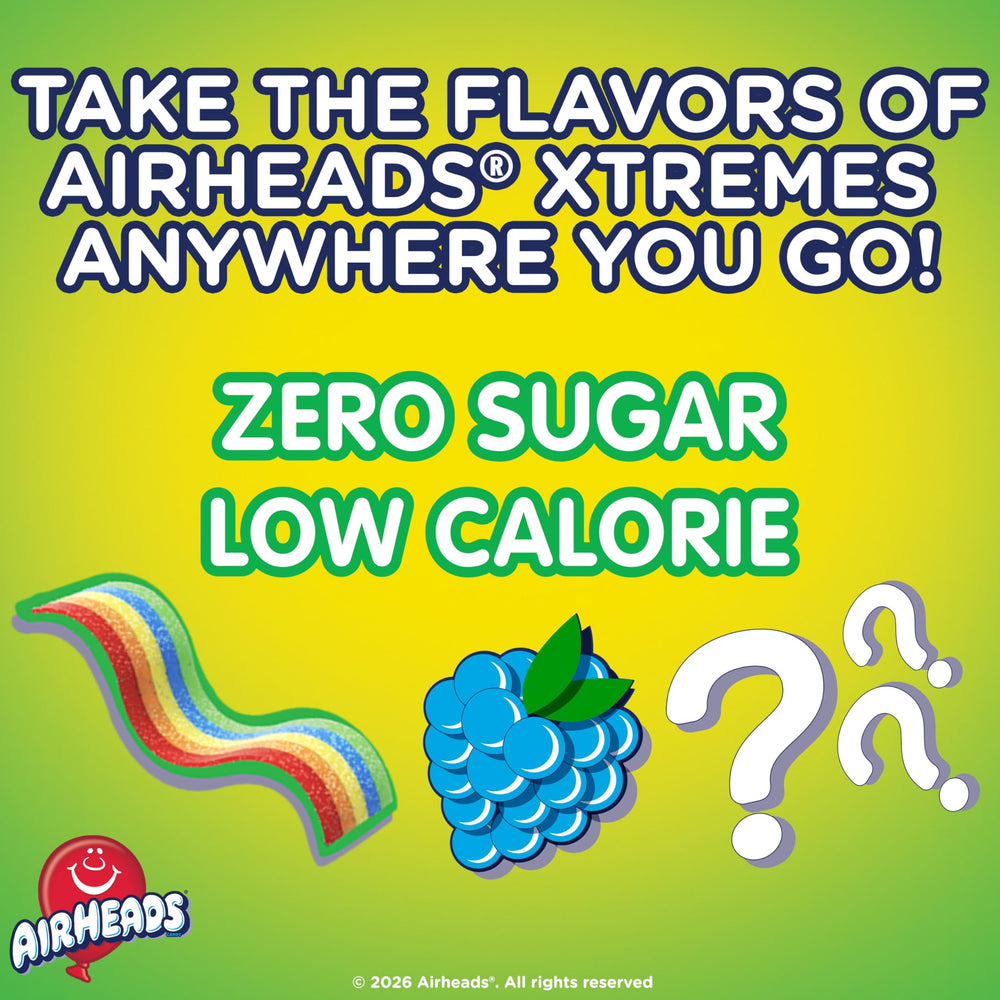 SINGLES TO GO Airheads Xtreme Rainbow Berry packaging for on-the-go hydration.