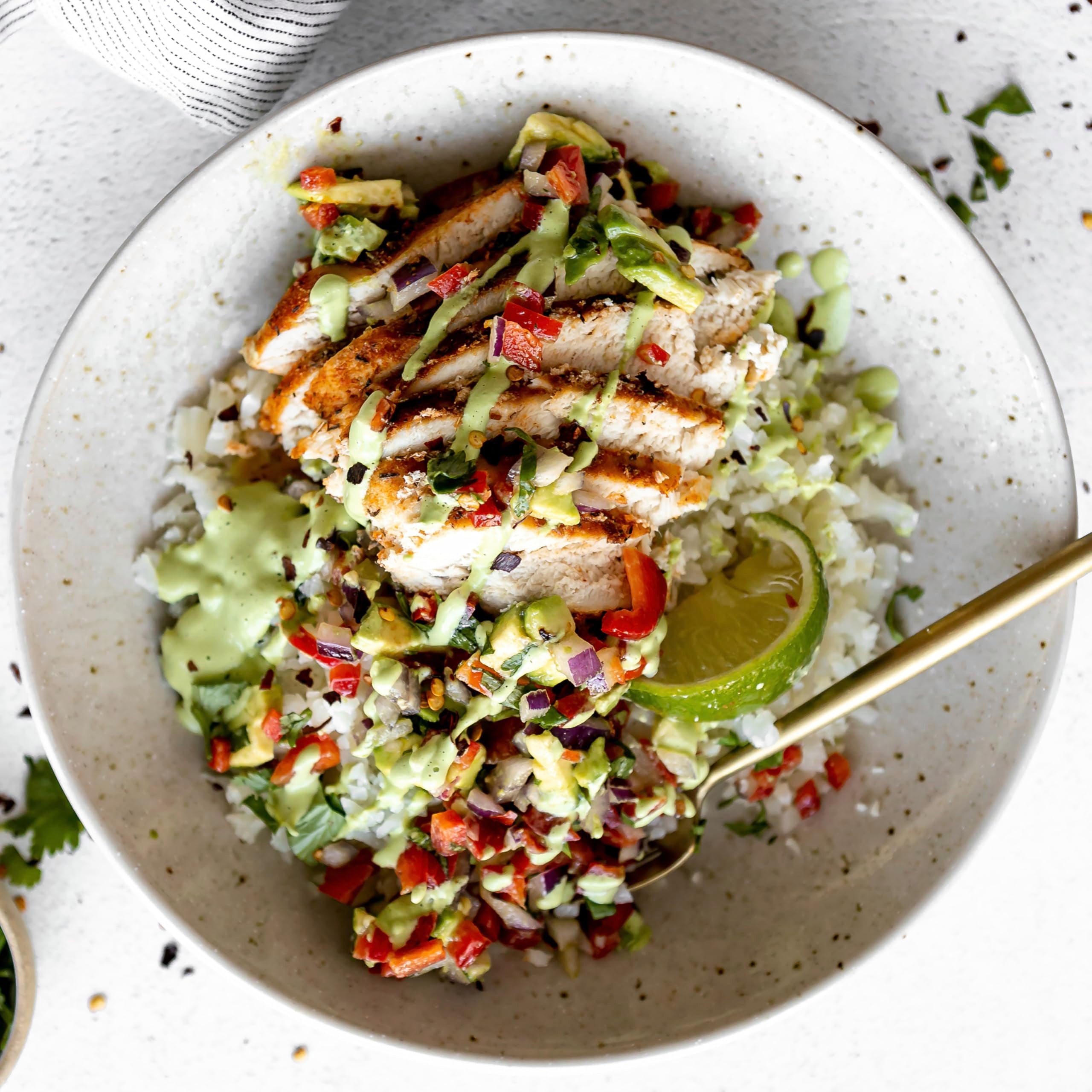 Mayo on a fresh salad to brighten flavors with Sir Kensington's.