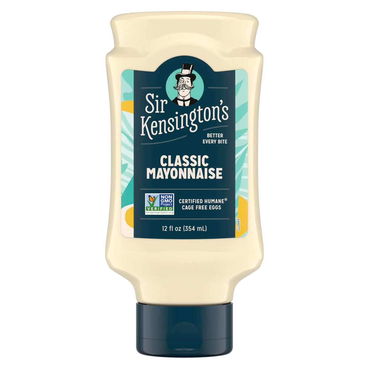 Sir Kensington's Classic Mayo bottle on a counter shows a clean ingredient approach for sandwiches.