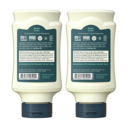 Classic Mayo ingredients panel highlights sunflower oil for clean flavor