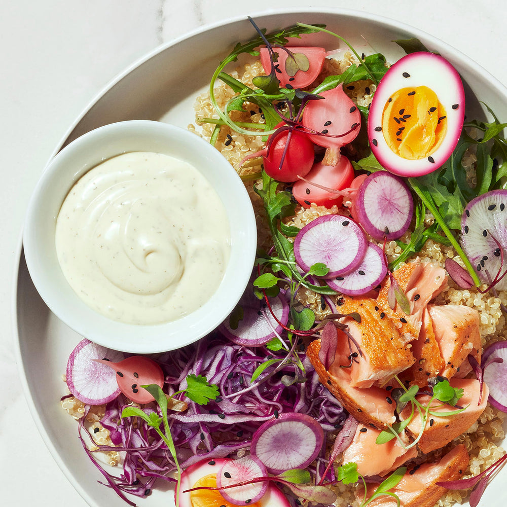 Versatile Garlic Everything Sauce for dressing, dipping, or drizzling.