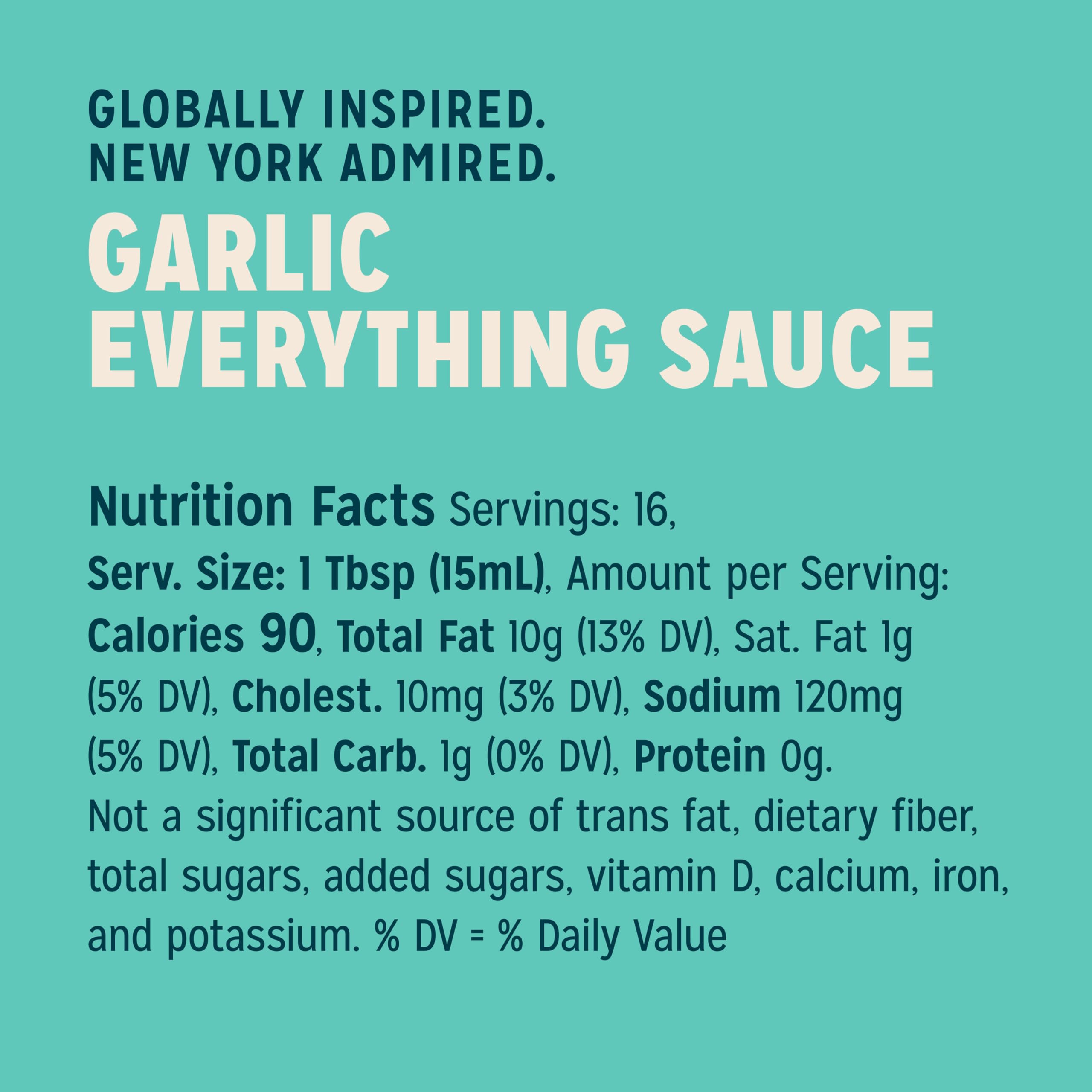 Sir Kensington's Garlic Everything Sauce being poured over a plated dish.