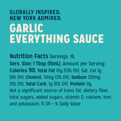 Sir Kensington's Garlic Everything Sauce being poured over a plated dish.