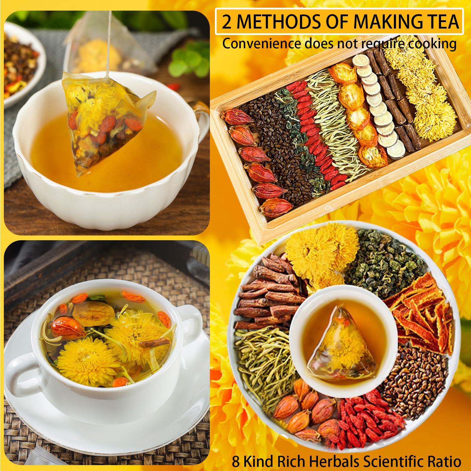 SIRDIKA Eight-herbs tea formula label highlights balanced herbal notes.