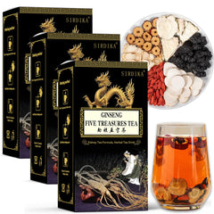 SIRDIKA Ginseng Five Treasures tea bag ready to brew for a comforting energy lift