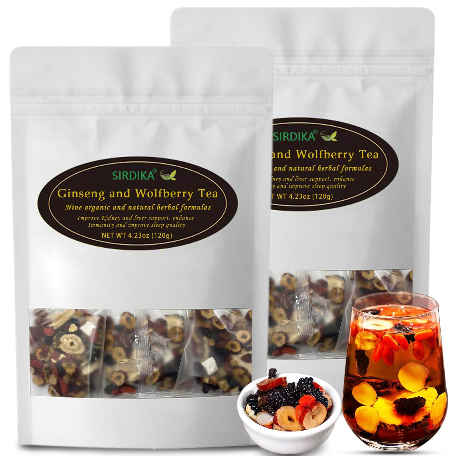 SIRDIKA Kidney Tea packaging front view, premium herbal blend for daily wellness.