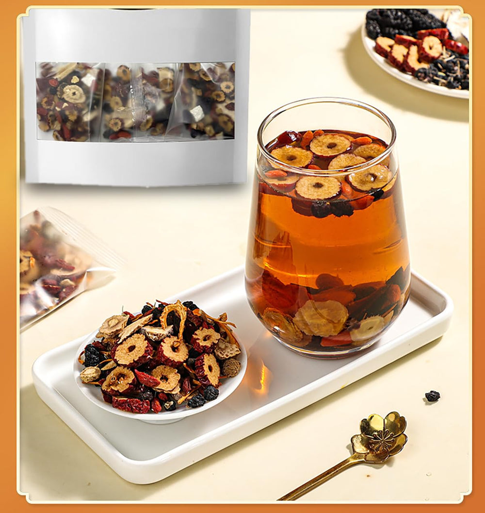 SIRDIKA Kidney Tea red dates and wolfberries in the brew, fragrant and colorful.
