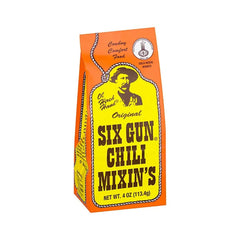 Six Gun Chili Original Mixin's bottle front for fast, authentic Texas flavor.