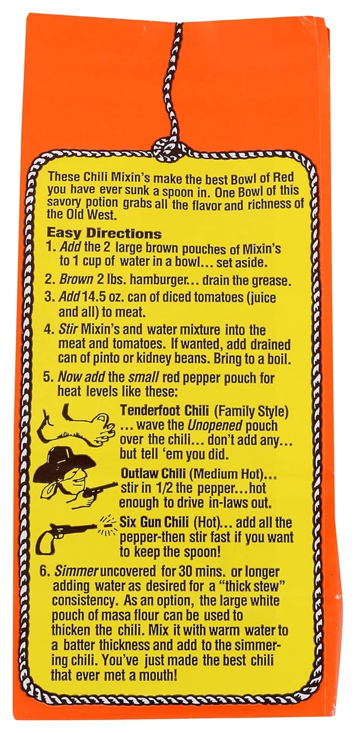 Six Gun Chili Original Mixin's ingredients jar displaying spice blend.