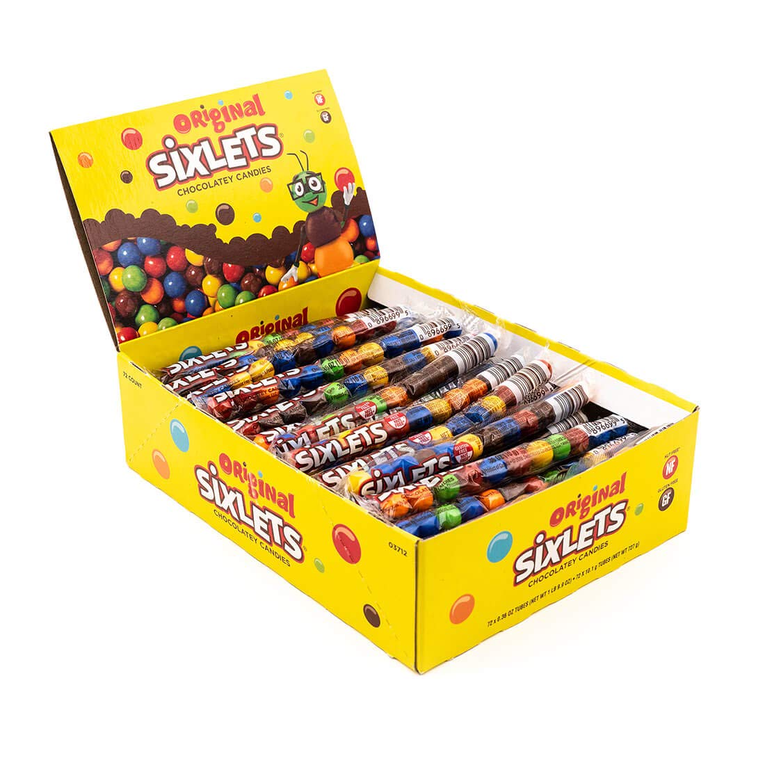 Sixlets Original chocolate candy 12-ball tube for party favors.