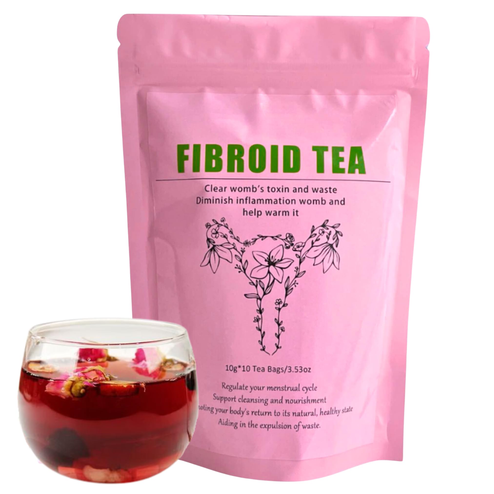 Siyolaherb Fibroid Tea bottle for daily wellness ritual.