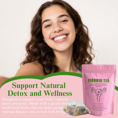 Siyolaherb Fibroid Tea rose-flavored blend close-up for gentle taste.