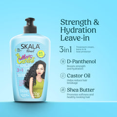 SKALA 3IN1 Leave-In cream texture shot suggesting easy application and frizz control.