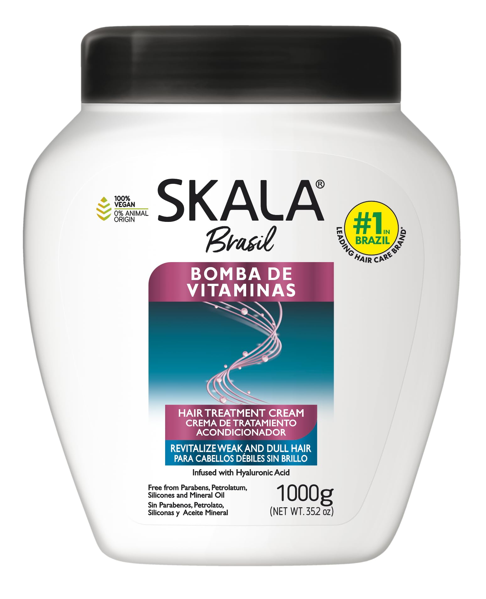 SKALA Hair Treatment Cream Vitamin Bomb bottle close-up highlighting vitamin-rich formula