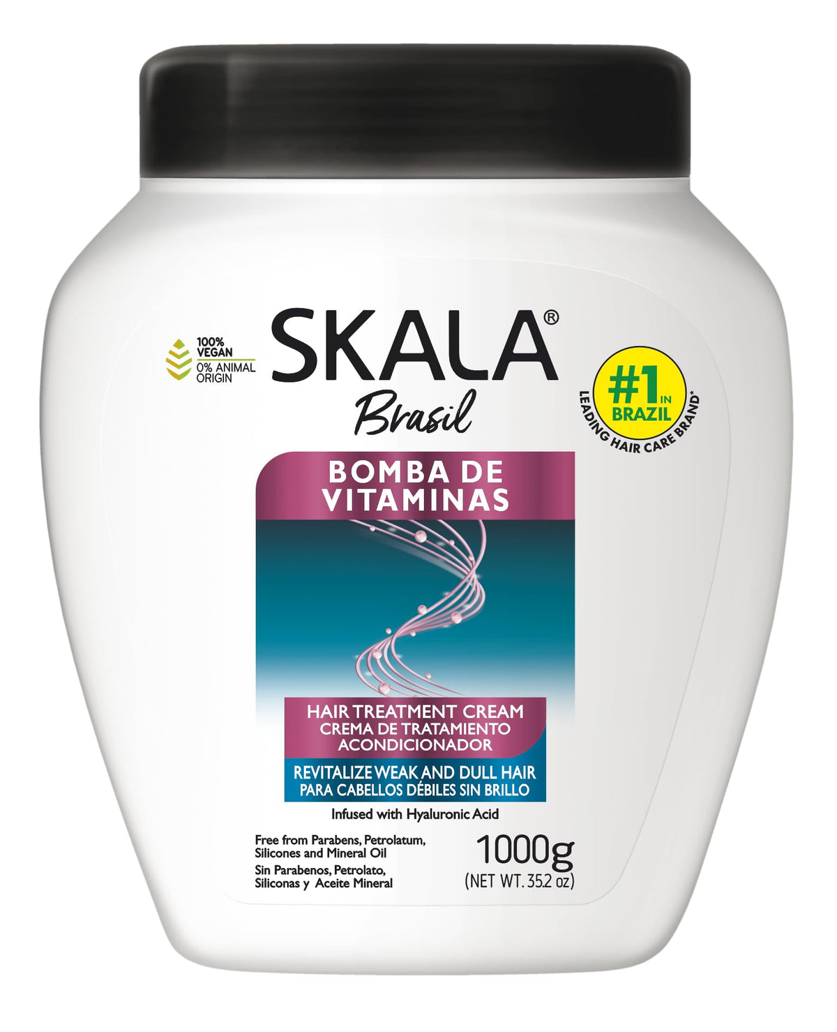SKALA Hair Treatment Cream Vitamin Bomb bottle close-up highlighting vitamin-rich formula
