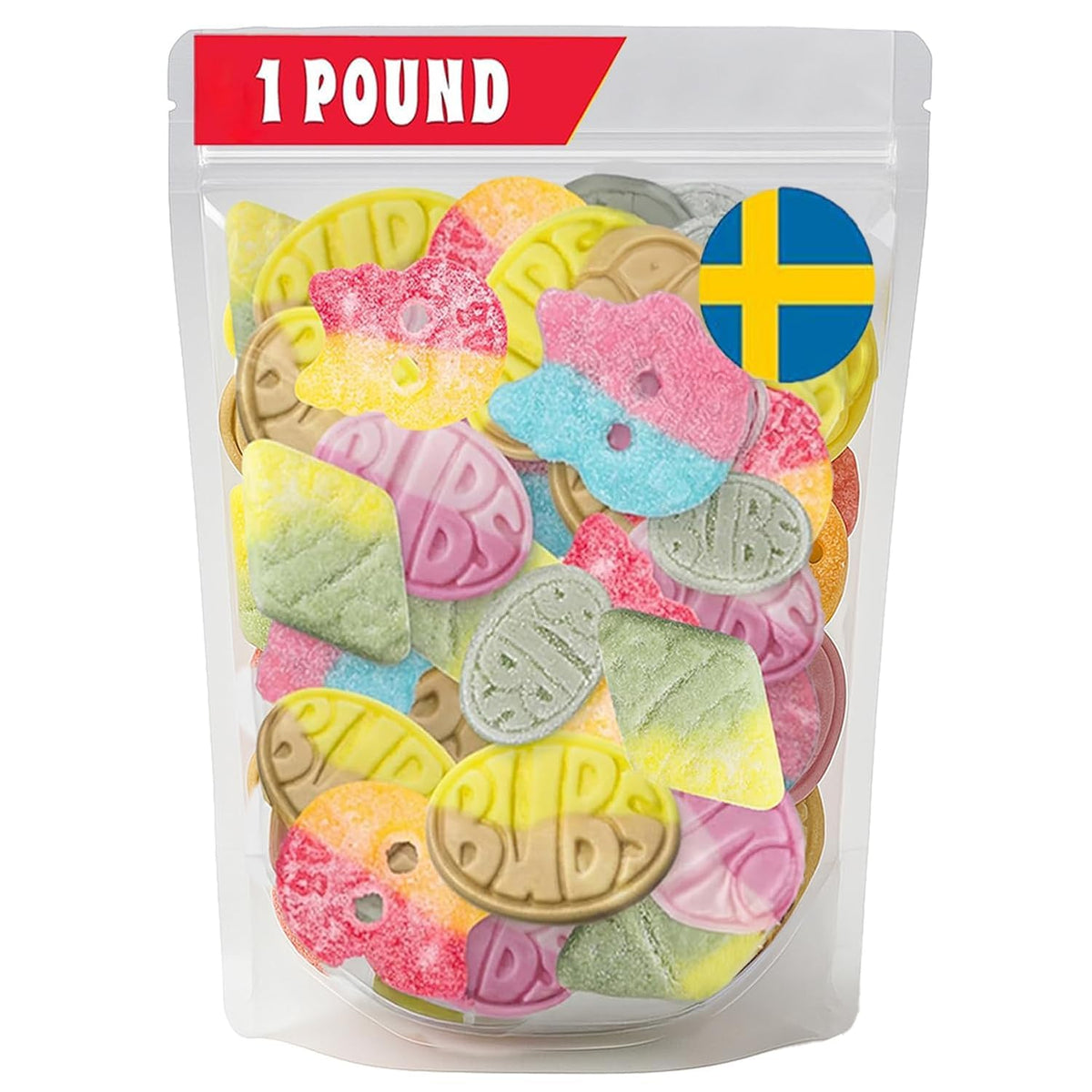 SkandyNova Bubs Swedish Candy Mix 1lb assorted gummies for snacks
