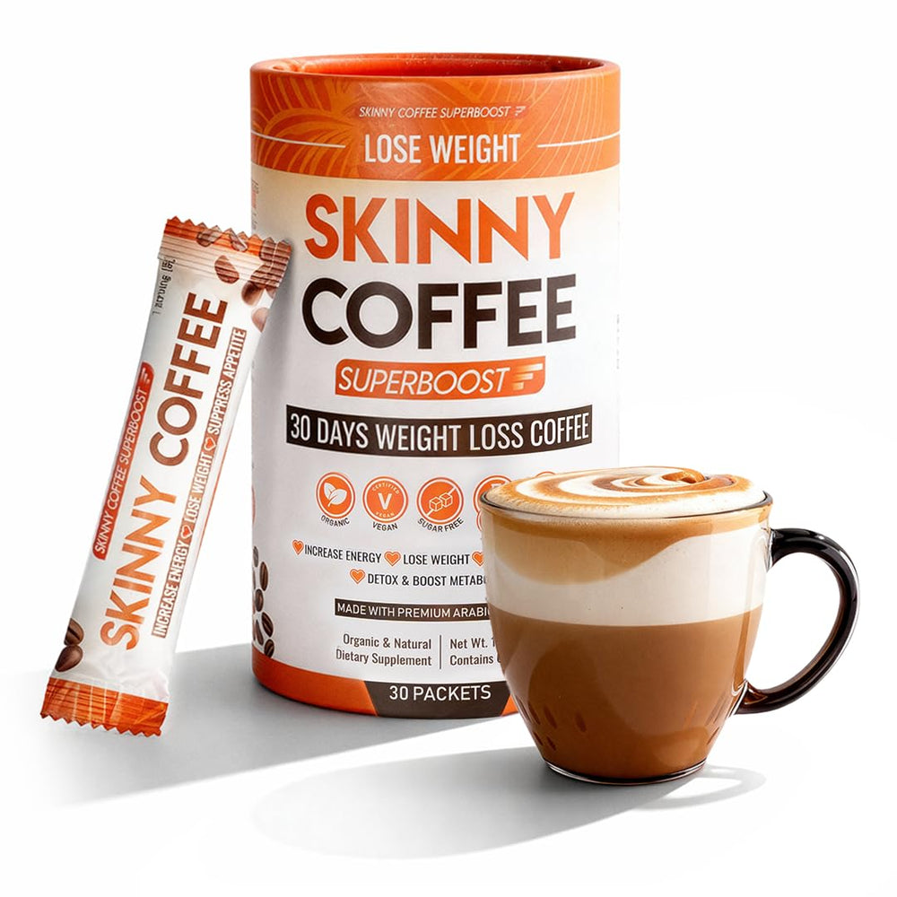 Skinny Coffee SuperBoost bottle ready for daily energy and appetite control.