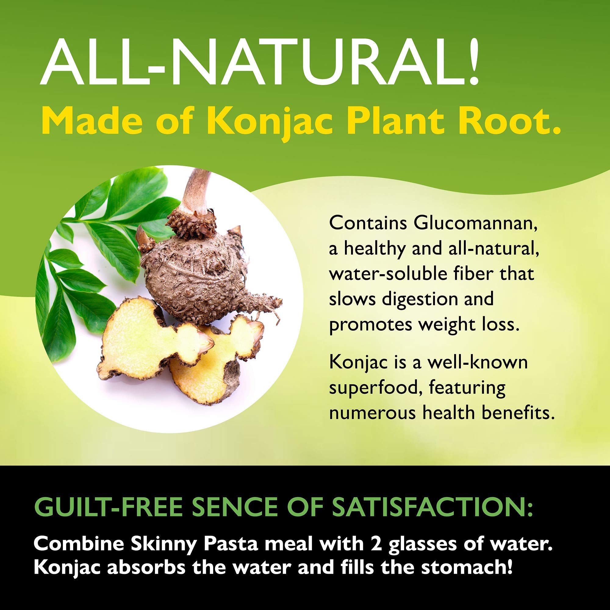 Skinny Pasta gluten-free label emphasized on packaging.