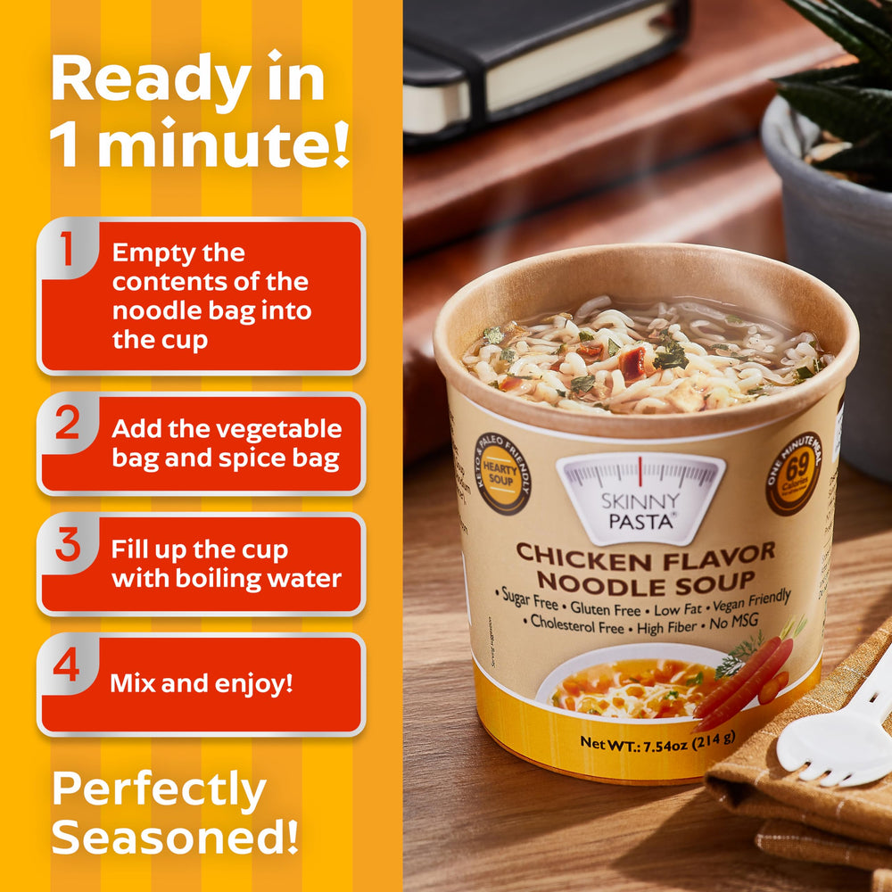 Skinny Pasta packaging recyclable design emphasizes sustainability.