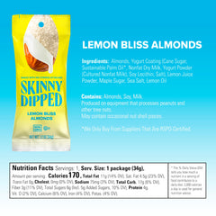 SKINNYDIPPED lemon-bliss almond bag—refreshing citrus note.