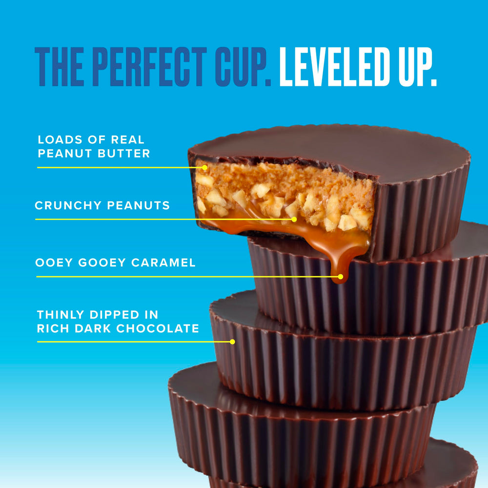 3.17oz bag of SkinnyDipped Cups ready for sharing or personal indulgence