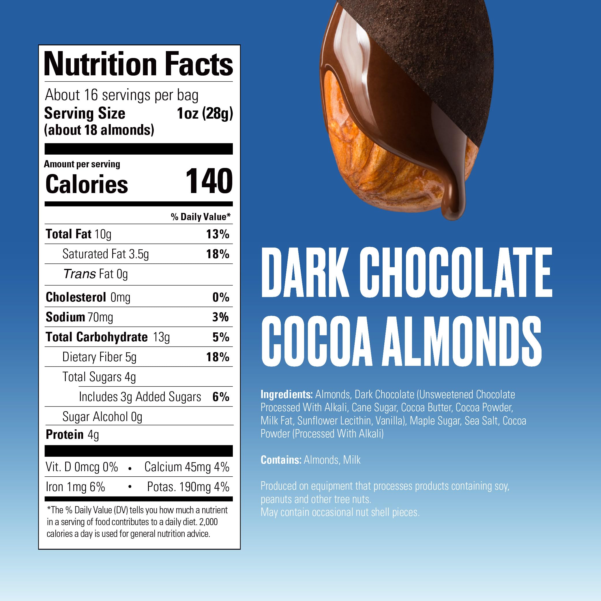 SkinnyDipped almonds close-up show glossy chocolate coating for crave-worthy, guilt-free nibbling.